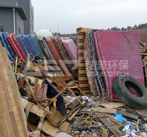 衡陽廢舊沙發,家具破碎大件垃圾破碎機案例
